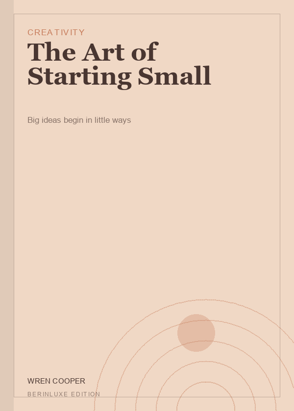 The Art of Starting Small cover